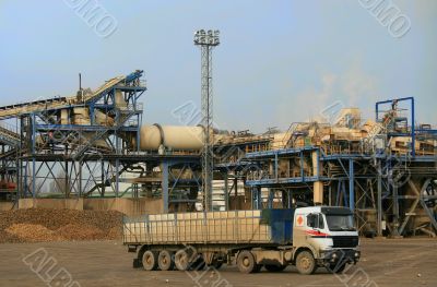 Truck in sugar refinery