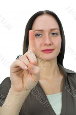 woman to point the way to smth