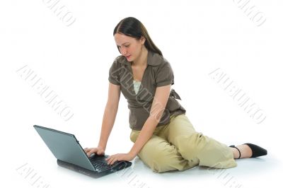 business woman and laptop