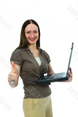 business woman and laptop