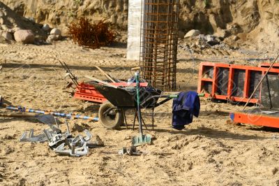 Construction site mess