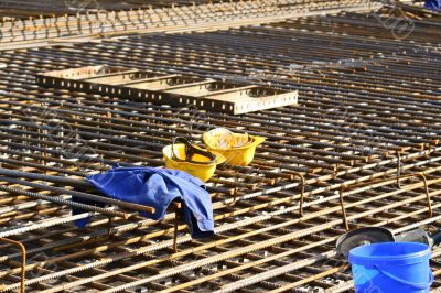Helmets on a reinforcement