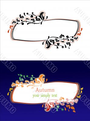 floral autumn frame / vector