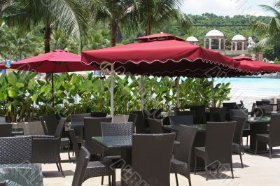Poolside cafe