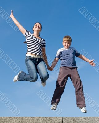 jumping family