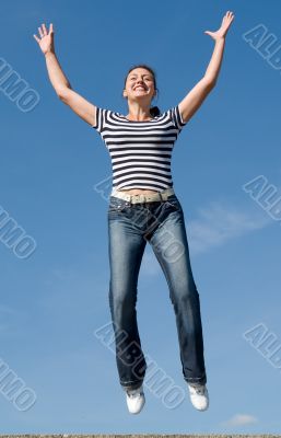 jumping woman