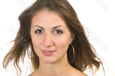 Portrait of the girl with long hair