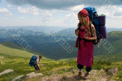 Couple of backpackers