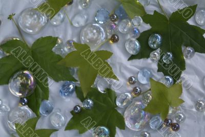 maple leaf glass marble background