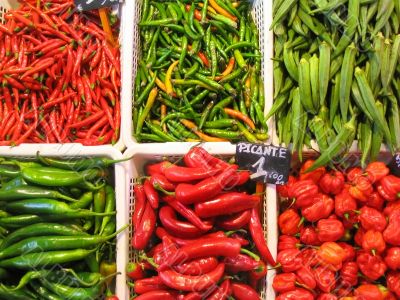 Peppers at the market