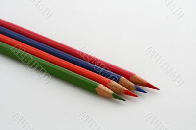 Four color pencils