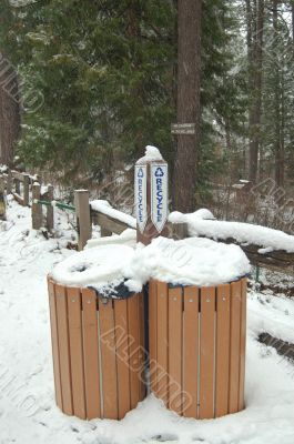 garbage cans