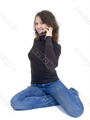 sitting girl