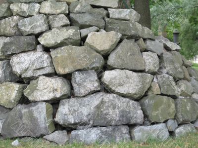 a wall made from stones