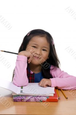 Young Girl Writing 4