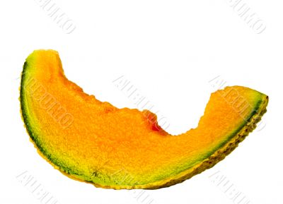 Isolated Cantaloupe Wedge
