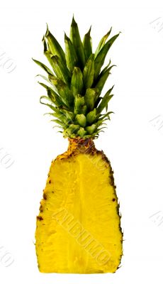 Isolated Pineapple half