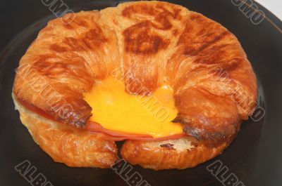 ham and cheese breakfast sandwich