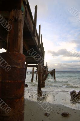 pier on a stormy day