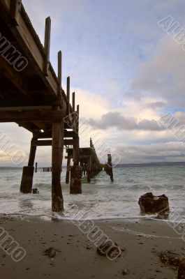 pier on a stormy day