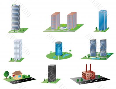 various buildings