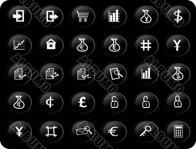 business and finance web buttons