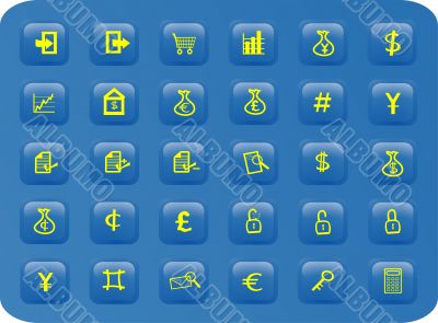 business and finance web buttons