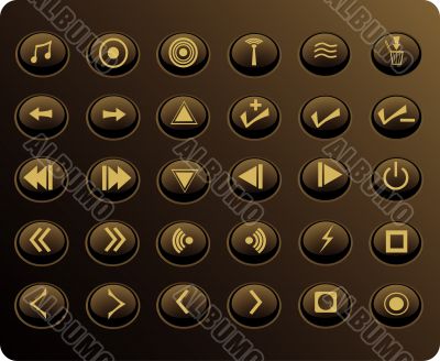 Gold Media Web Buttons