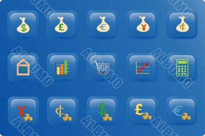 Finance Color Button Set