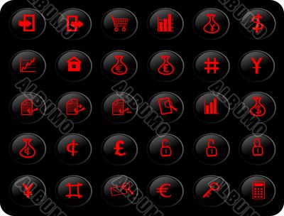 business and finance web buttons