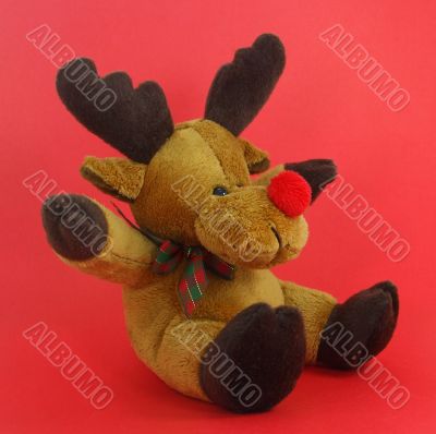Reindeer on a Red Background