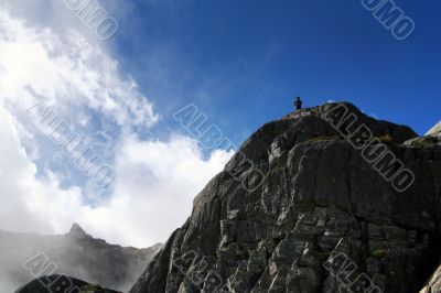 mountain and man