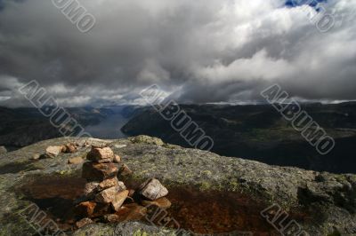 View on the Lysefjord, Norway, from Preikestolen