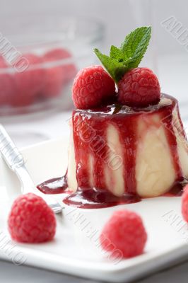 Panna cotta dessert