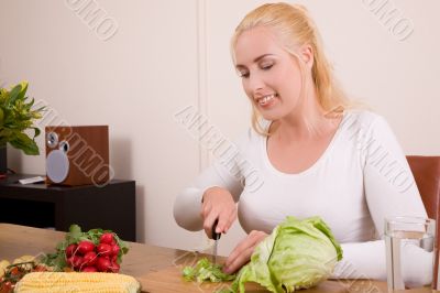 Working in the kitchen
