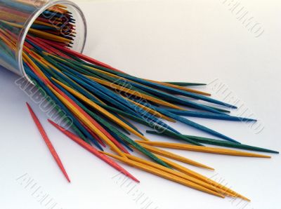 Colored toothpicks