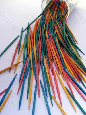 Colored toothpicks