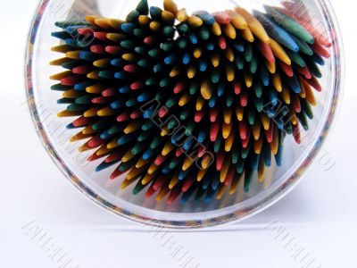 Colored toothpicks