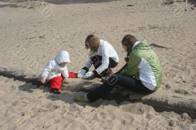 at the beach