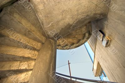 modern concrete stairs