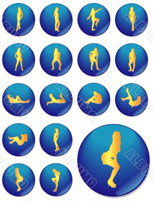 The web icon. vector image. 17 buttom.