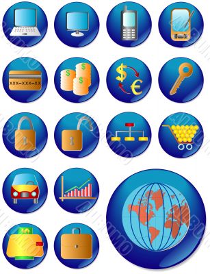 The web icon. vector image. 17 buttom.