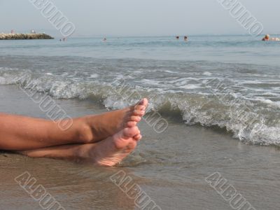 Feet on the coast