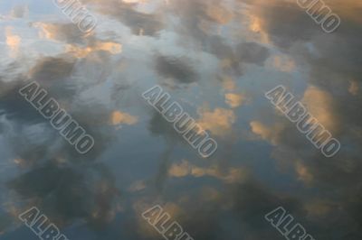 Reflected clouds