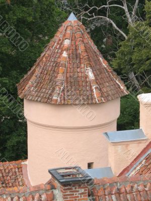 a tower of the building