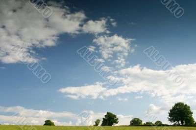 Bright blue landscape