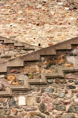 Stairs against a wall