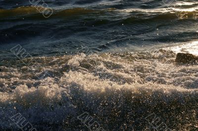 Splashing wave