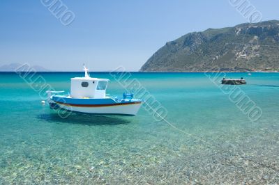 fishing boat at greek coast