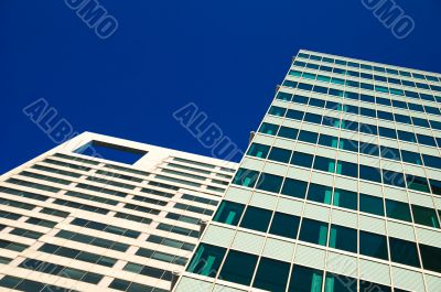 corporate office building closeup